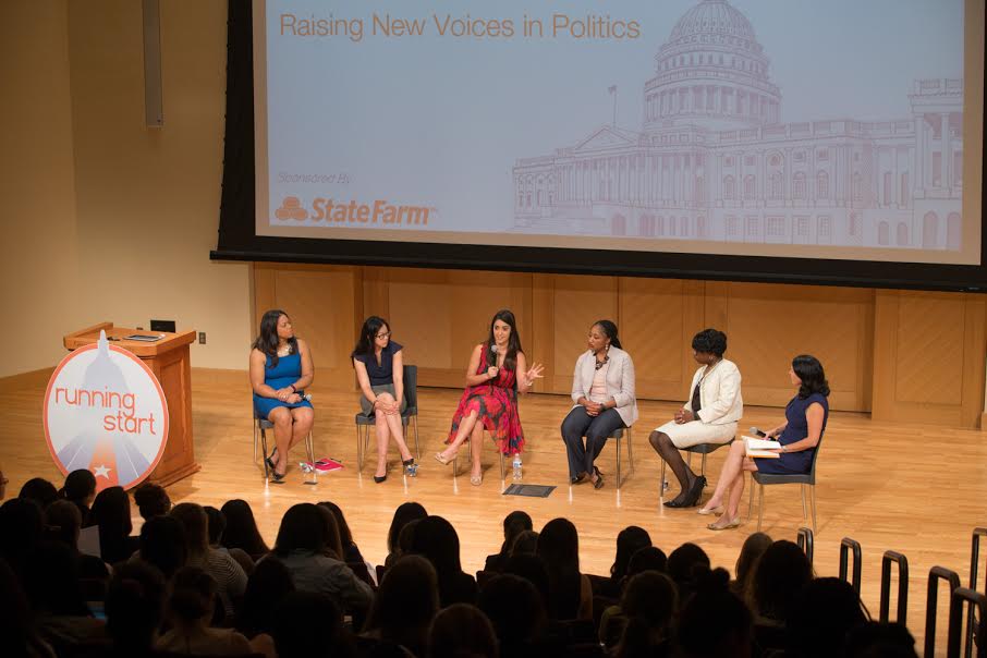 WASHINGTON, DC - July 11: Running Start's annual Young Women's Political Summit at Georgetown University's McDonough School of Business on Saturday, July 11. The summit is a nonpartisan training to prepare young women to run for elected office. (Erin Schaff for Running Start)