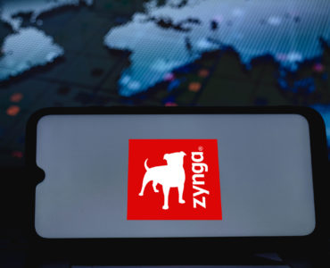 February 11, 2021, Brazil. In this photo illustration the Zynga logo seen displayed on a smartphone screen