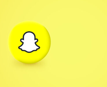 Lombok, Indonesia - October 26, 2022: 3d snapchat logo with shadow banner. Pinterst circle icon realistic style.