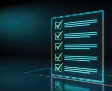 Modern check list with sleek design for task management, workflow, and process completion visualization